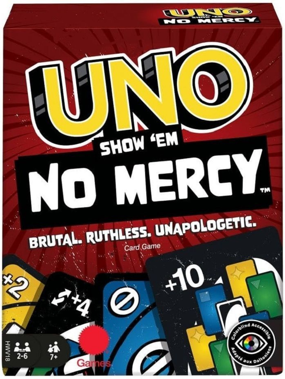 Image of Zokio UNO Show em No Mercy Cards Game Family Parties and Travel For Kids & Adults.-