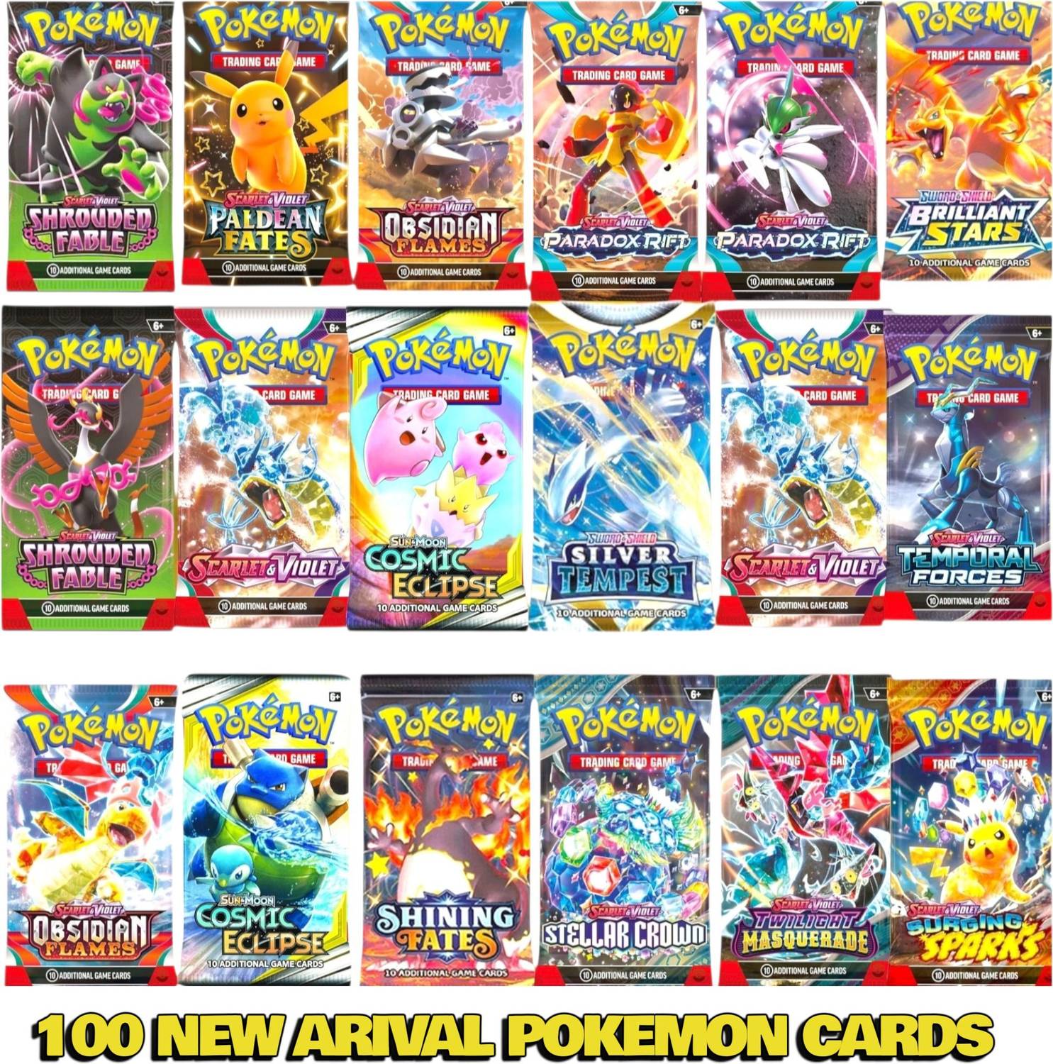 100 assorted pokemon trading cards The Pokemon Card $1000 Box!
