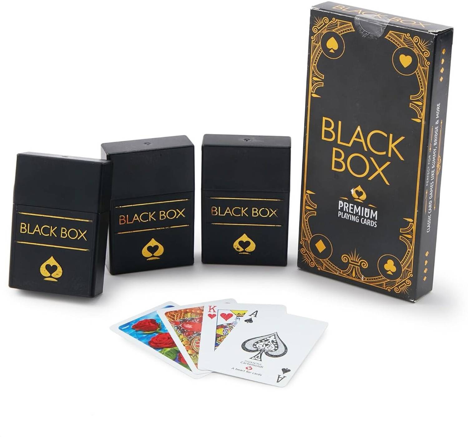 Parksons Black Box Premium Plastic Playing Card Game, Bridge Size - Image 3