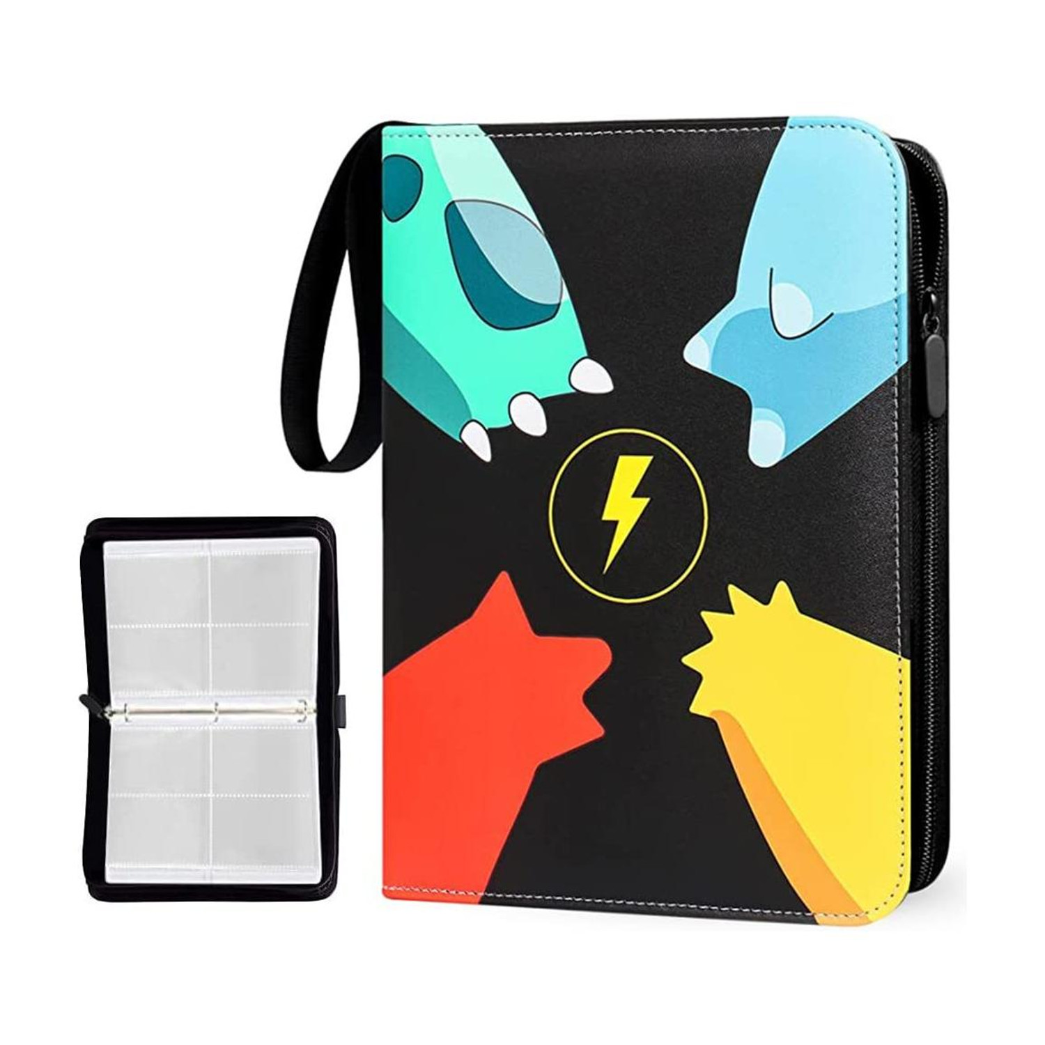 Alexvyan Binder,Card Collector/Collection Album Holder,Cartoon Zipper Trading Pouch