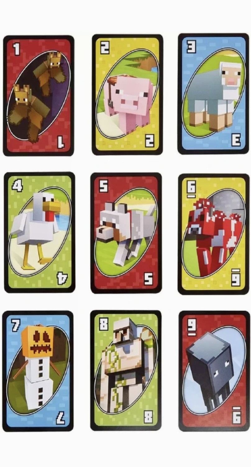 Image of Thrifx UNO Card Game Combo | UNO Dragon Ball Z + UNO Minecraft | Anime & Gaming Cards
