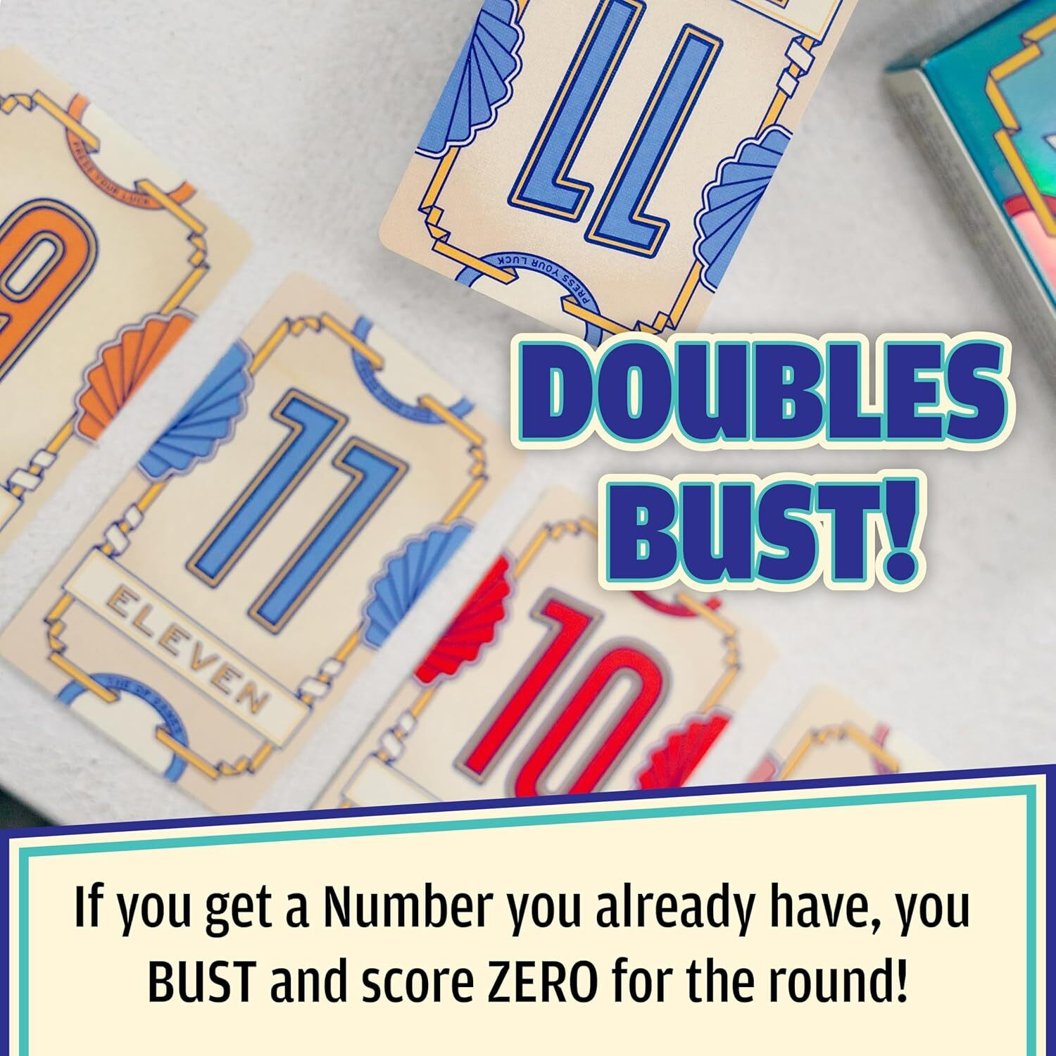Image of Zuigo Flip 7 Card Game - Fast-Paced Family Strategy Card Game Fun Party & Travel Game. (Multicolor)