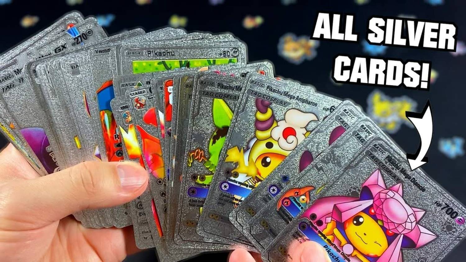 Wild Panda Pokemon Silver foil Cards 10 pieces Assorted - V Series