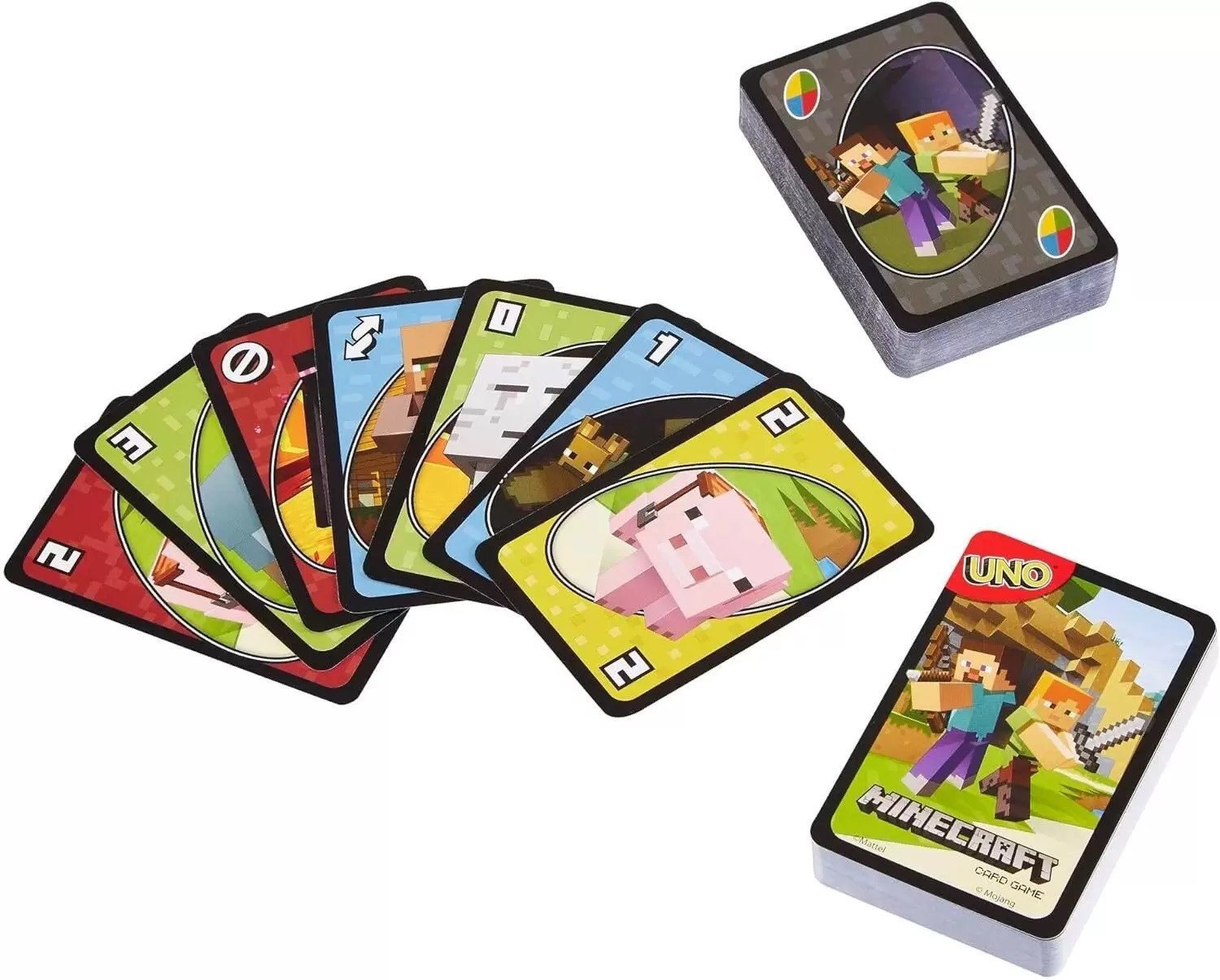 Image of WOYR Preimum Quality UNO Minecraft Playing Cards Game| UNO Minecraft