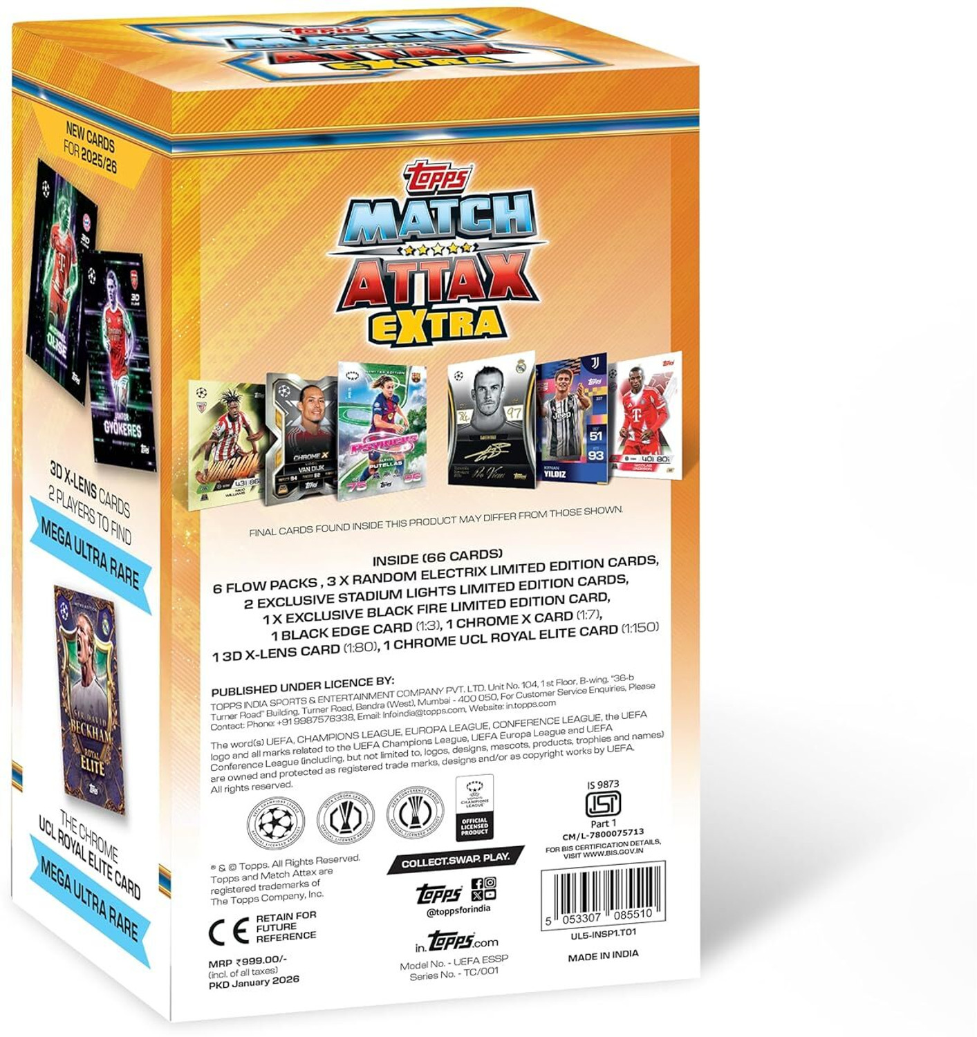 Image of Topps UCC Match Attax Extra 2026 Trading and Collectible Card Game Super Smart Pack)