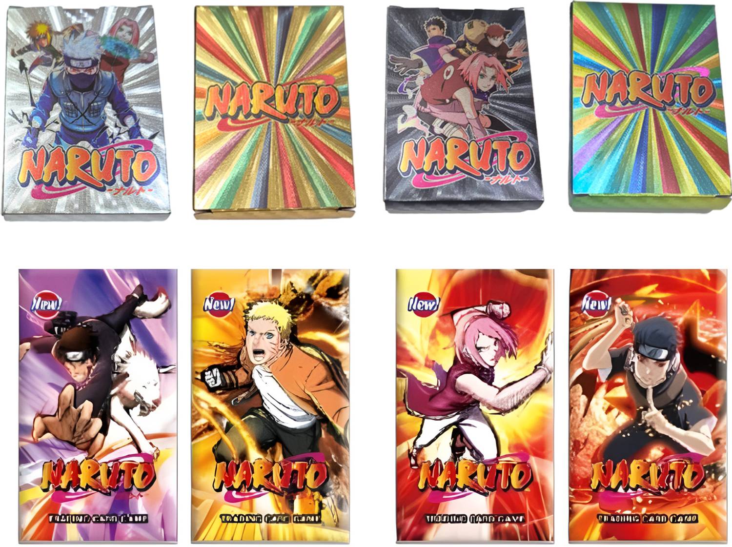AncientKart Latest Rare New Naruto cards Mix Colors with 4 booster