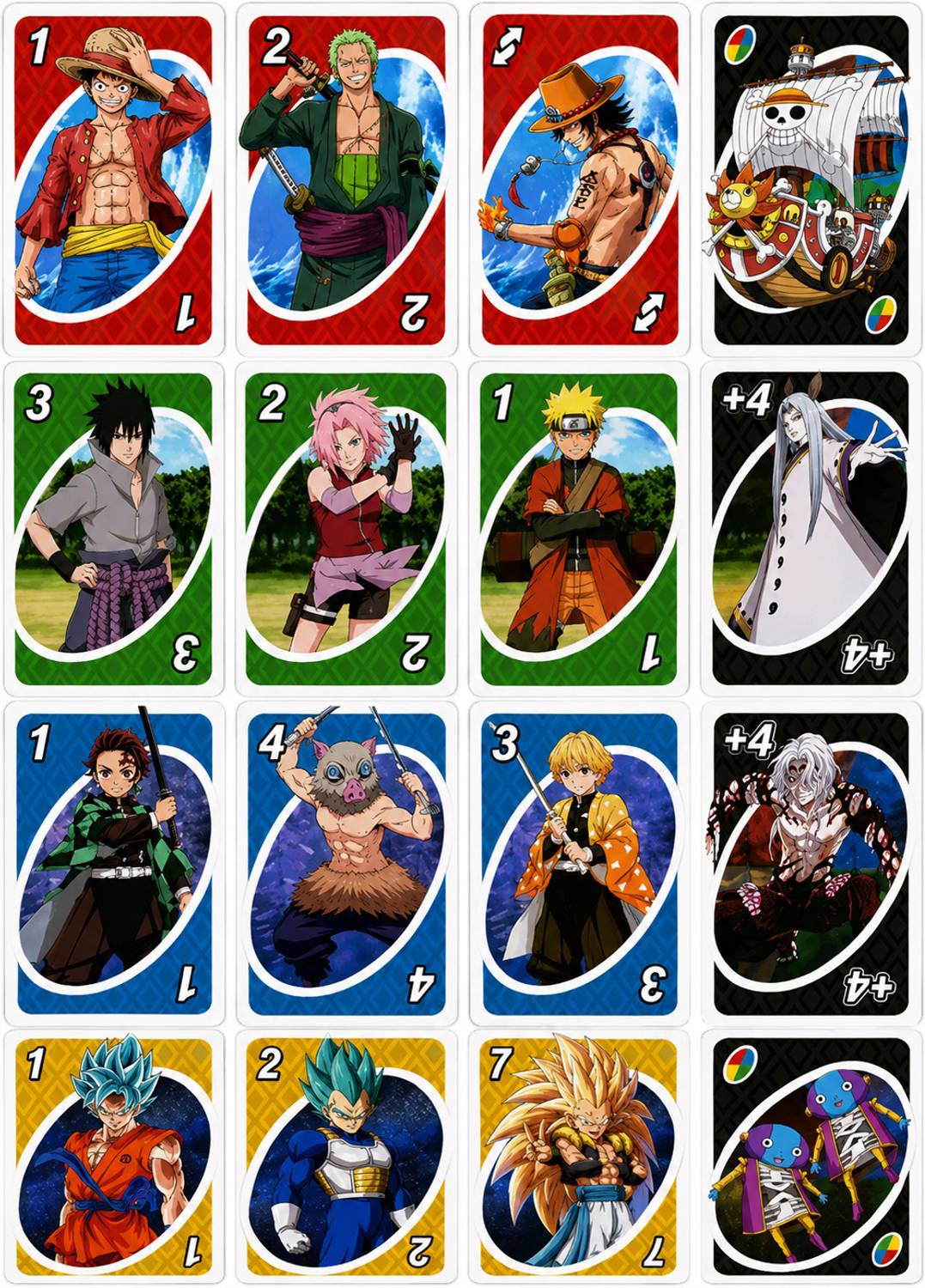 YTO UNO Anime Card Game Multicolor - Image 4
