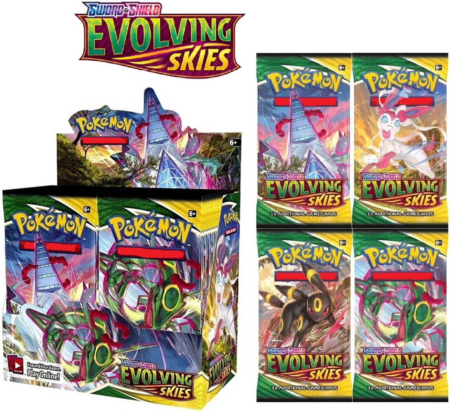 CrazyBuy Pokemon Sword & Shield Evolving Skies Booster Cards Pack