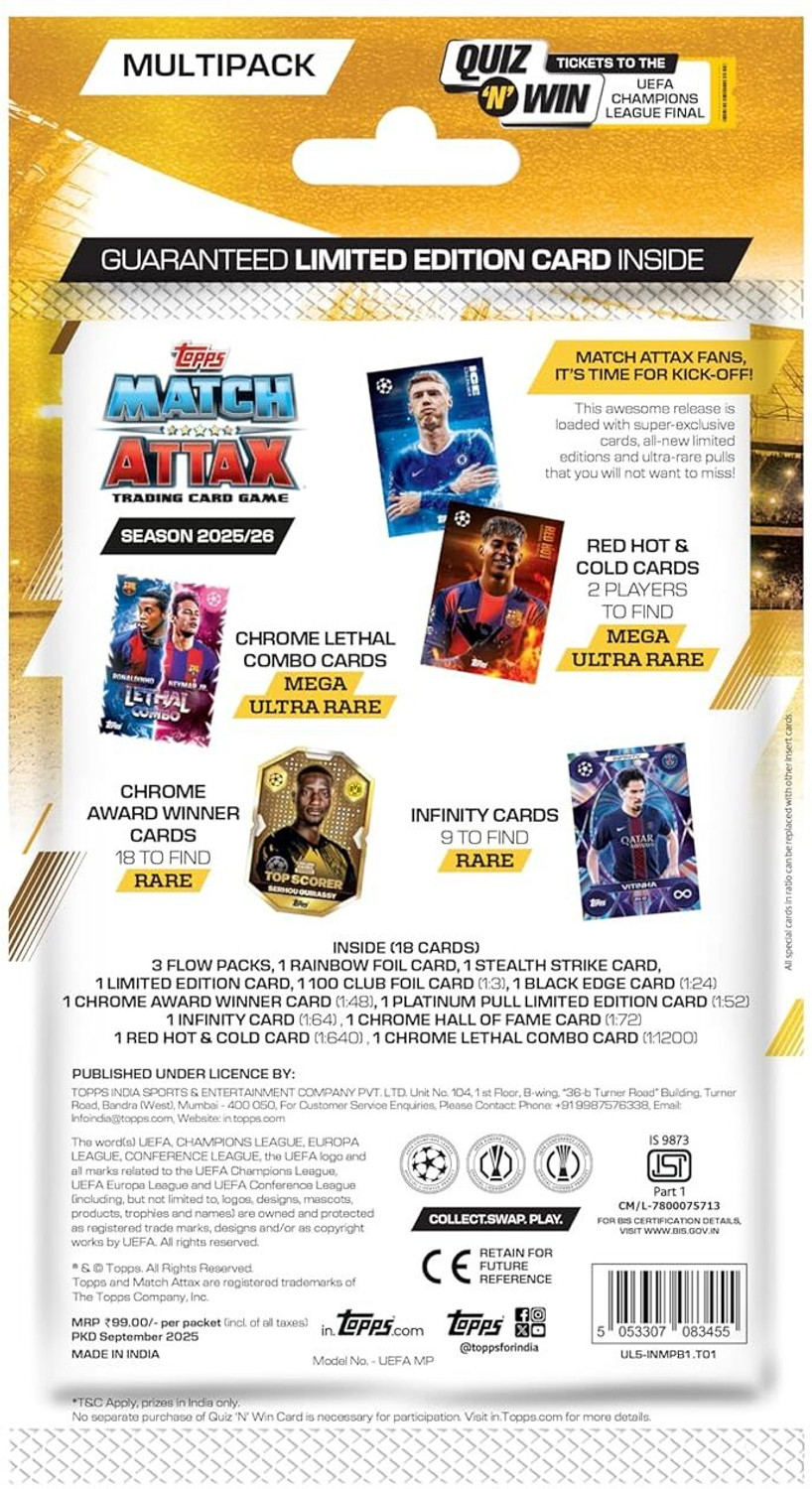Image of Topps UEFA Champions League Match Attax 2025-26 (Multipack of 2)