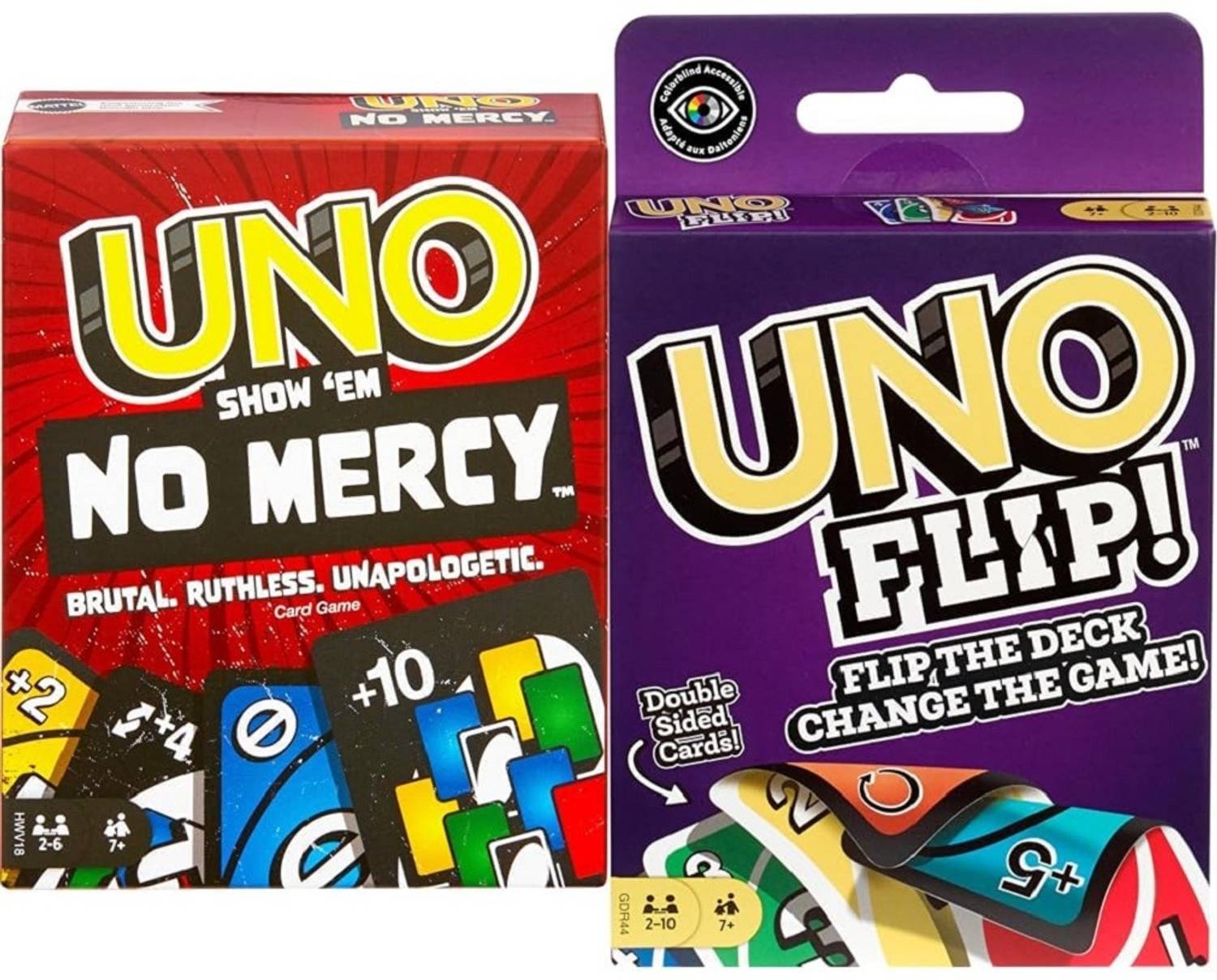 Zuigo UNO FLIP +UNO No Mercy Cards Game COMBO - Image 1