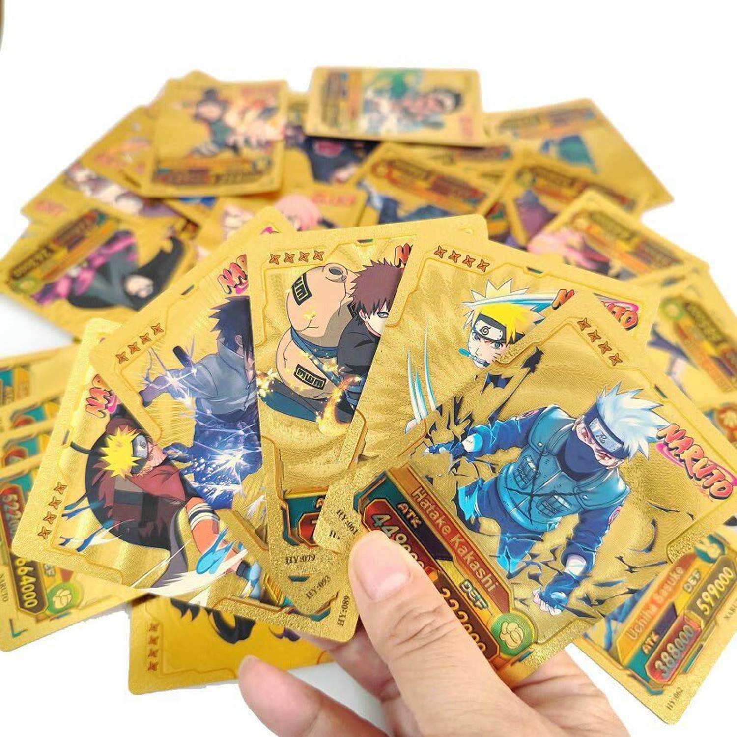 NARUTO TCG ゴールドカードセット 海外版 TCG New Edition Naruto Gold Playing cards Rare waterproof PVC set