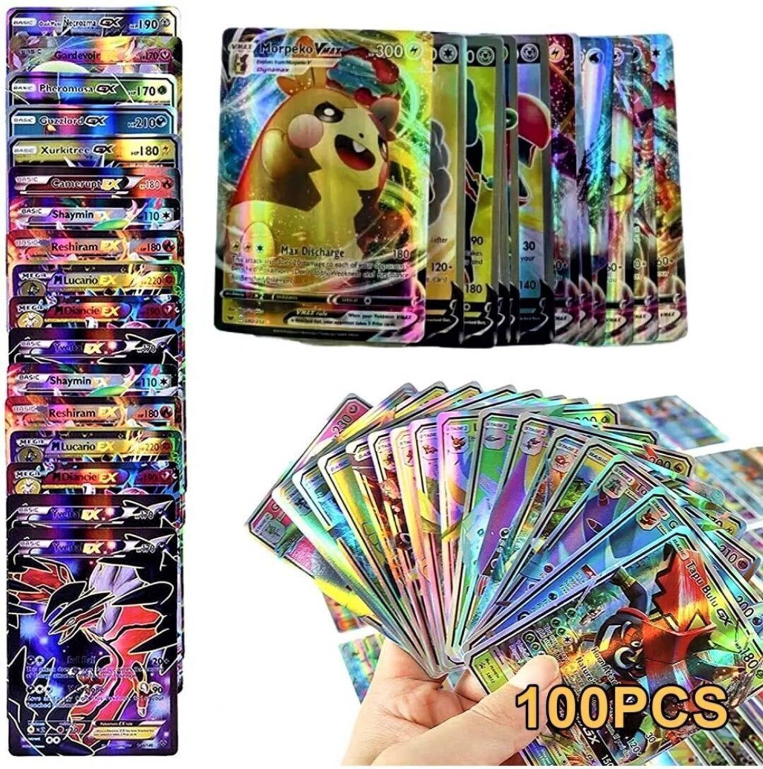 Thrifx Premium Pokemon Cards 100 Pcs Vmax Vstar Gx V Trainer Real