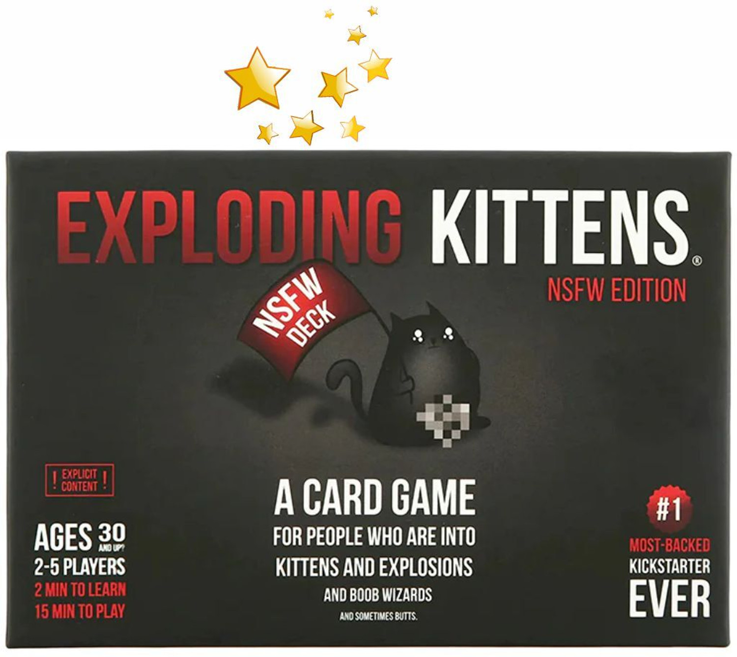 Image of Magnemite Exploding Kittens Card Game for Kids Adults Family and Friends (Black)