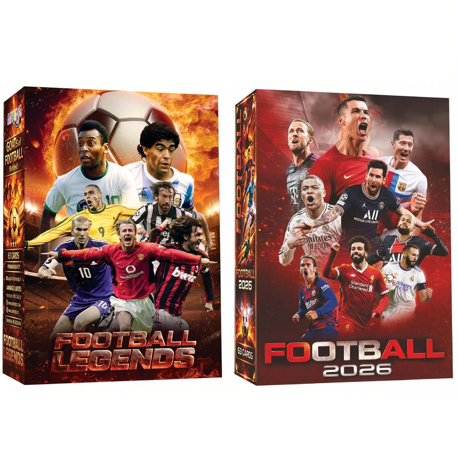 Aamango Football Combo Trump Cards- Current + Legends Players