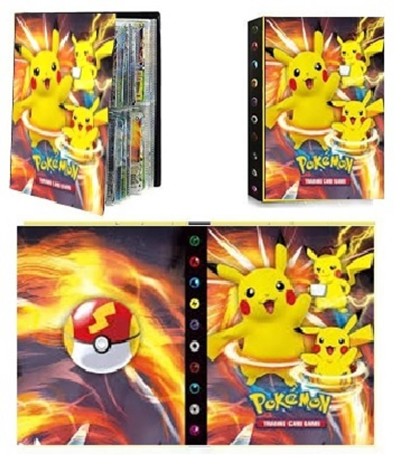 CrazyBuy POKEMON CARD BINDER ( 120 POCKET SPACES ) AND 10 BLACK FOIL CARDS  - POKEMON CARD BINDER ( 120 POCKET SPACES ) AND 10 BLACK FOIL CARDS . Buy  pokemon trading