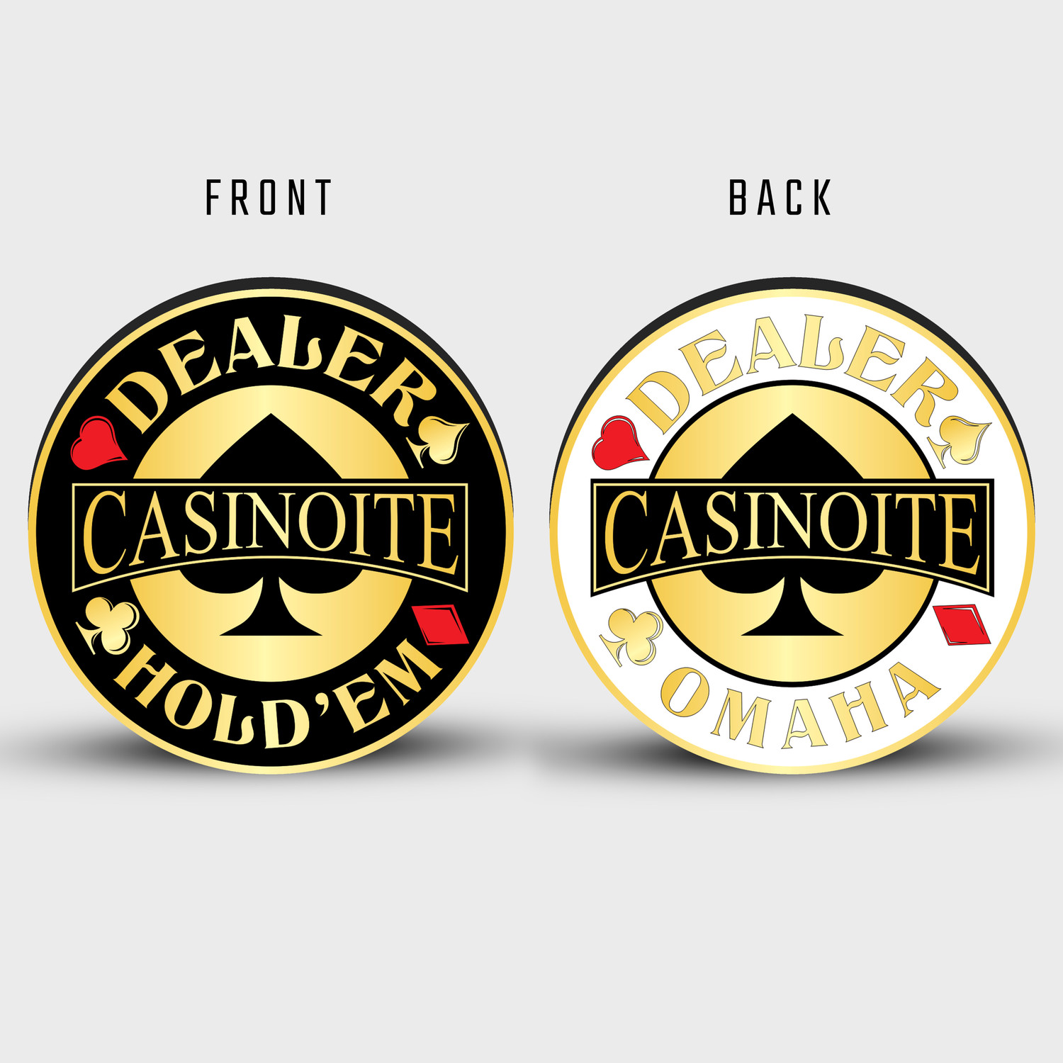 Image of Casinoite Billium 100 Poker Playing Cards Chips Set Without Denomination (Red)