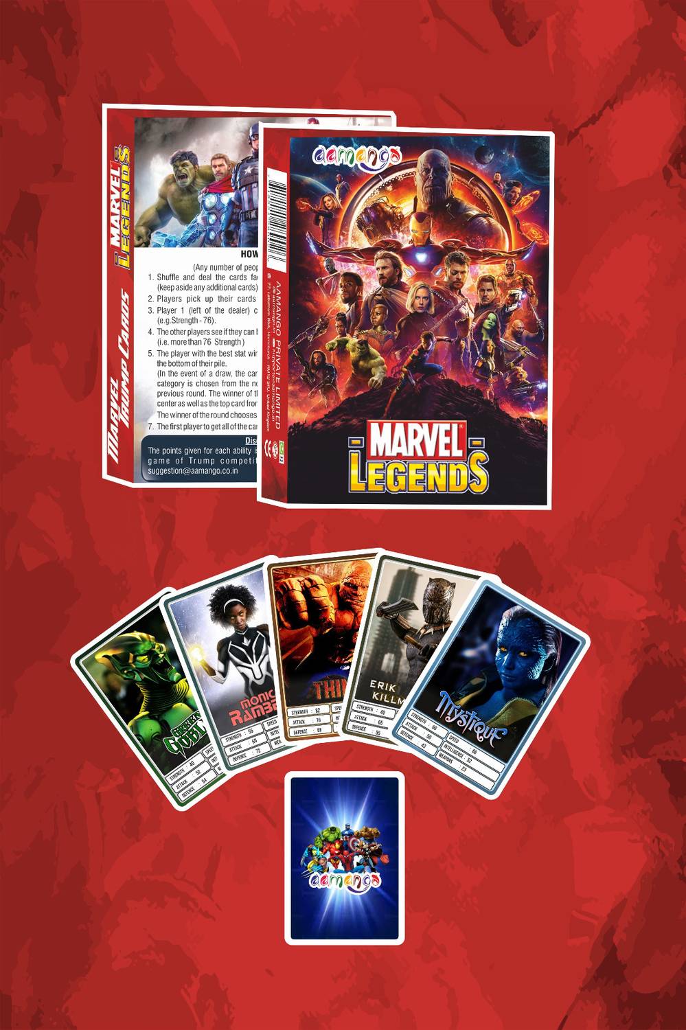 Aamango Marvel Trump Cards - Flim & Series Edition - Marvel Trump