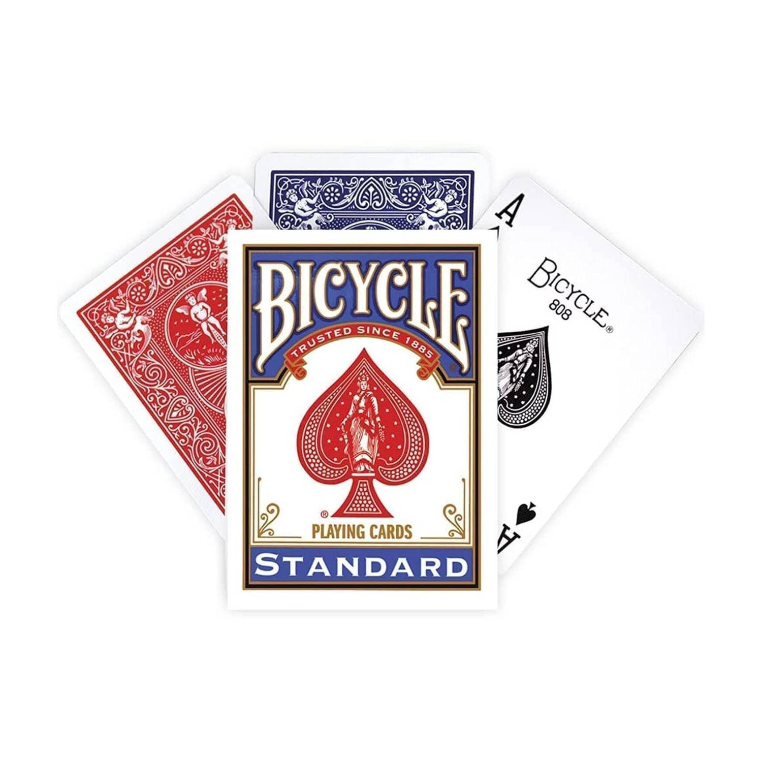Bicycle Poker Size Standard Index Playing Cards [Colours May Vary: Red, Blue]
