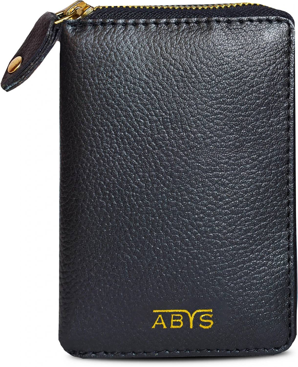 ABYS Black Genuine Leather Unisex Protected Debit| Credit| ATM Card Holder 10 Card Holder
