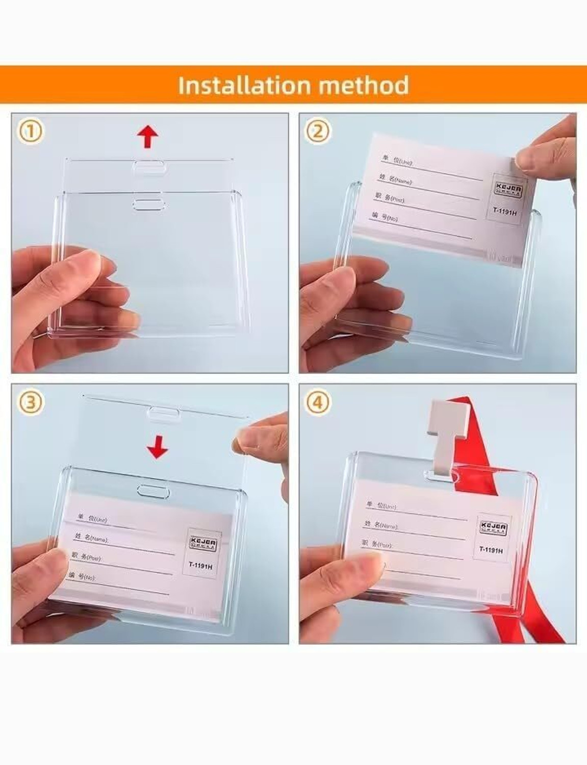 Image of Kejea Plastic ID Badge Holder