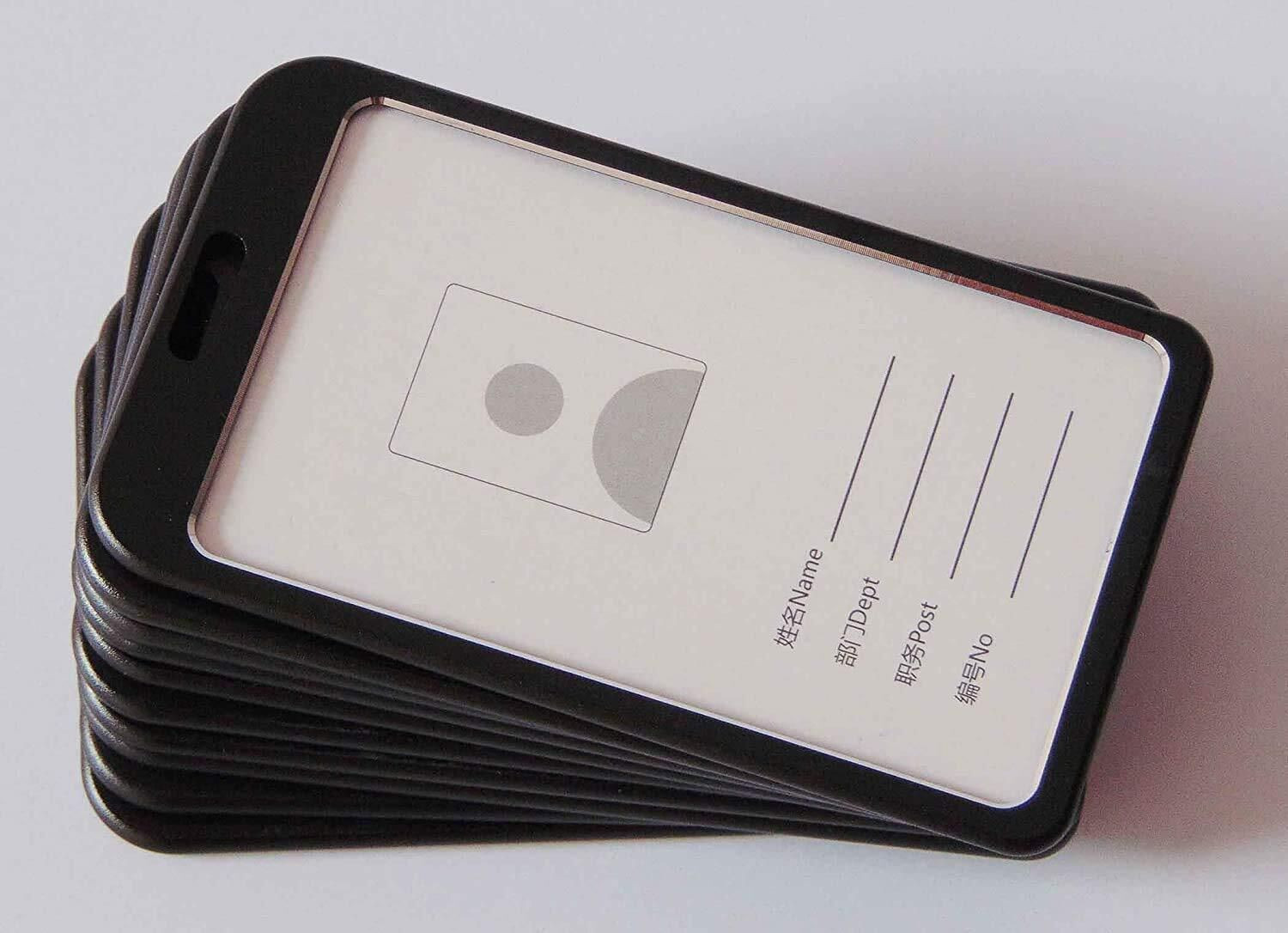 Image of NSSP Vertical i- Cards| Hard Metal ID Card Holder /Badge for Office 1 Card Holder