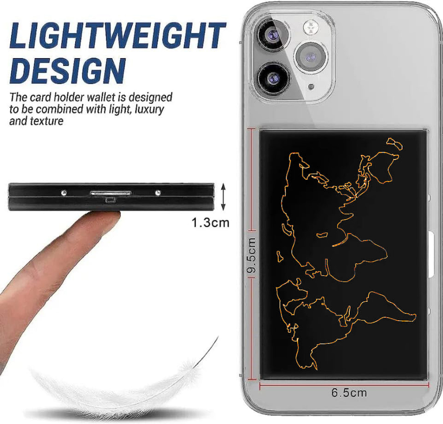 Image of Flipkart SmartBuy World Map Black Metal RFID Metal Debit /Credit For Men & Women Slots 6 Card Holder
