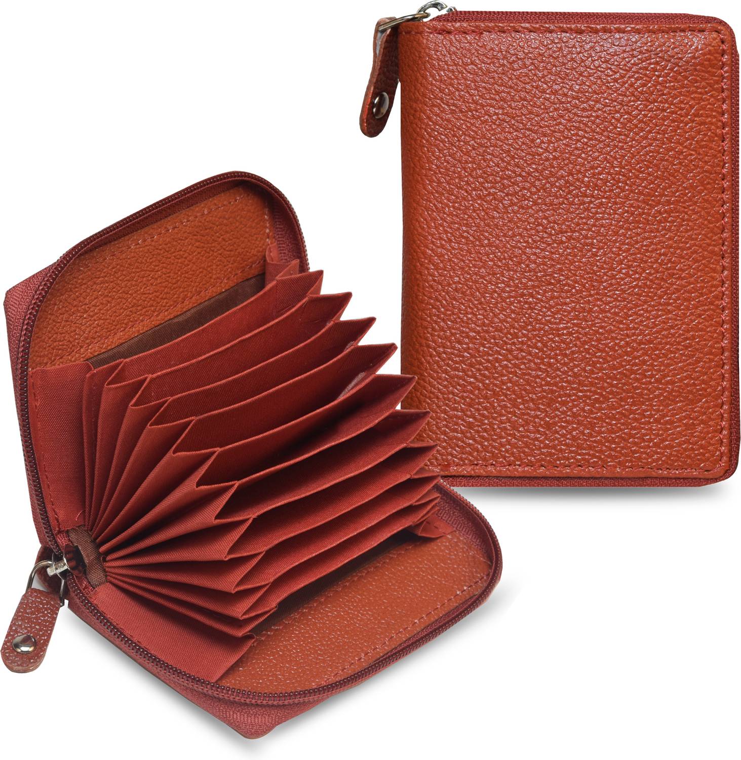 ABYS Men & Women Casual, Travel, Formal, Trendy, Evening/Party, Ethnic Maroon Genuine Leather Card Holder