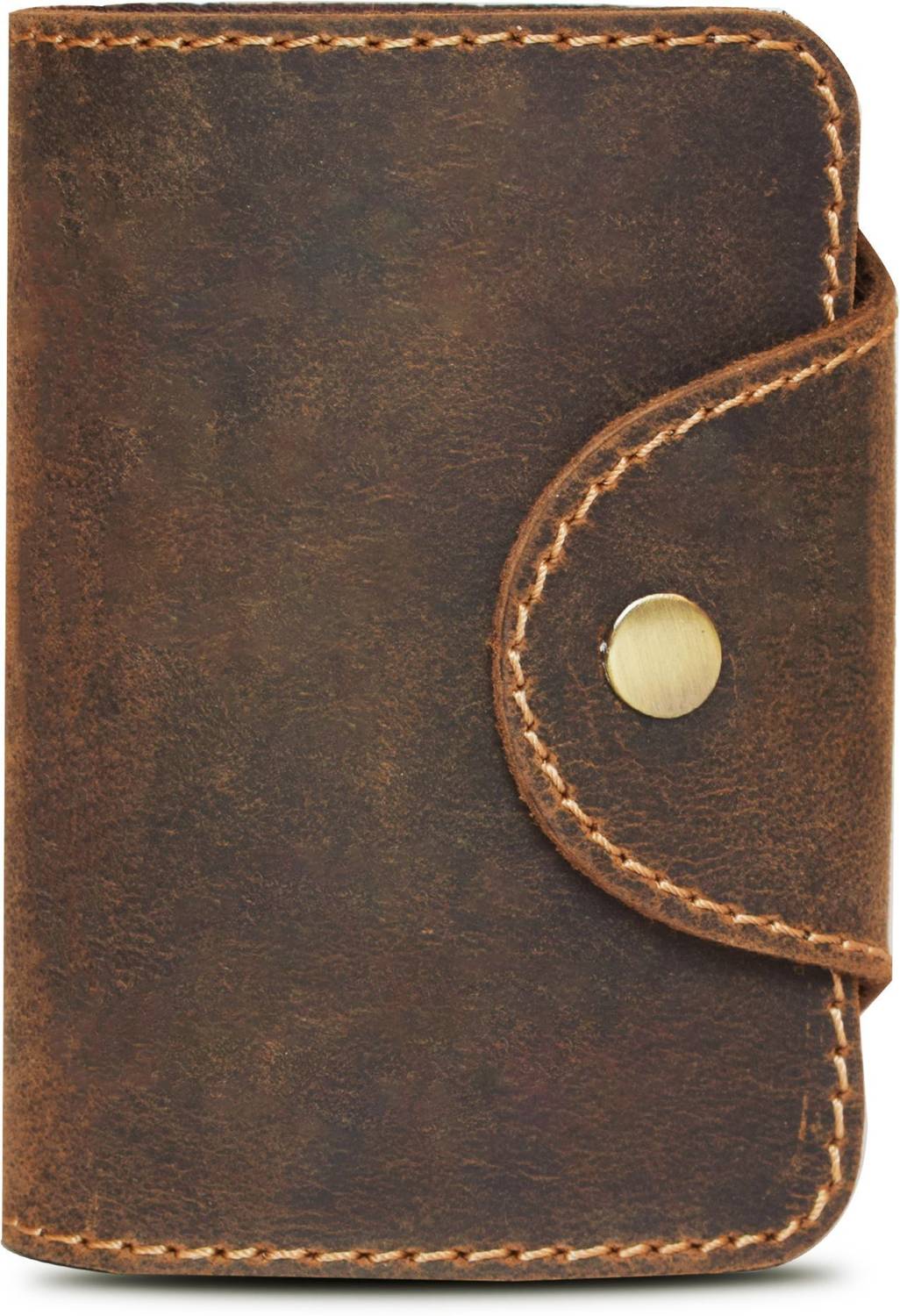 ABYS Genuine Hunter Leather Card Holder | Card Case | Money Purse for Men & Women 12 Card Holder