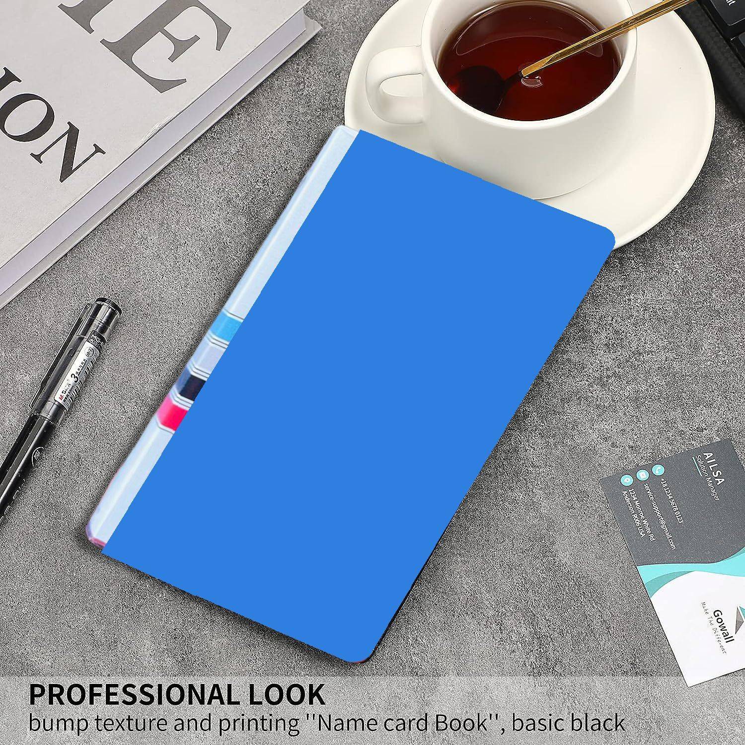 Affrolling 2 Pcs 2 X 3.5 Inch Business Card Index Card Holder Sleeve