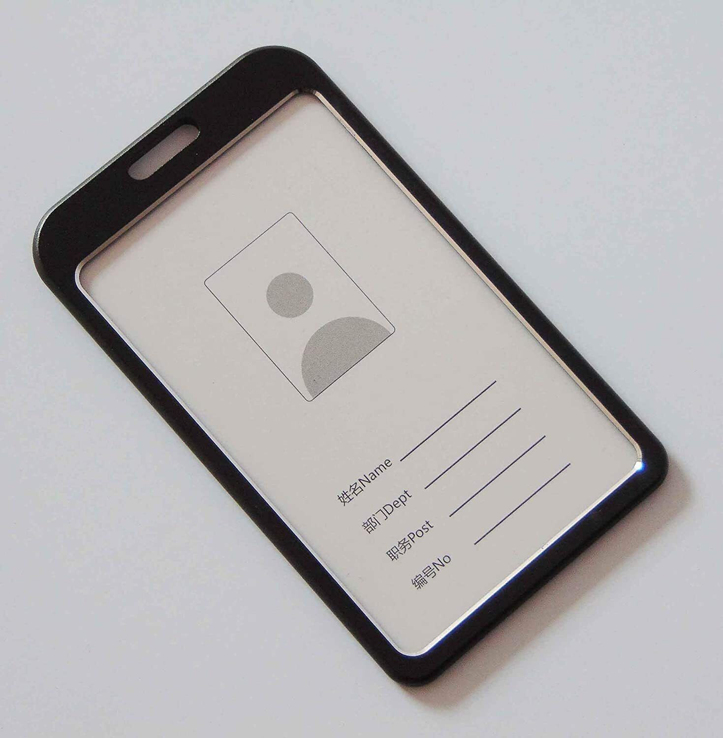 Image of NSSP Vertical i- Cards| Hard Metal ID Card Holder /Badge for Office 1 Card Holder
