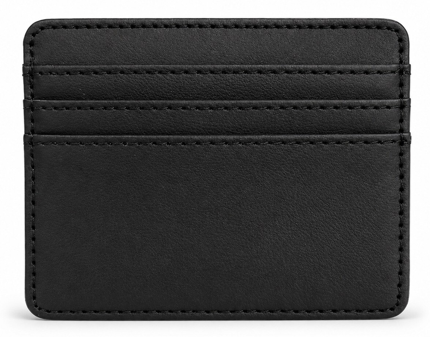 Image of StealODeal Black Pu Leather 4 Card Holder
