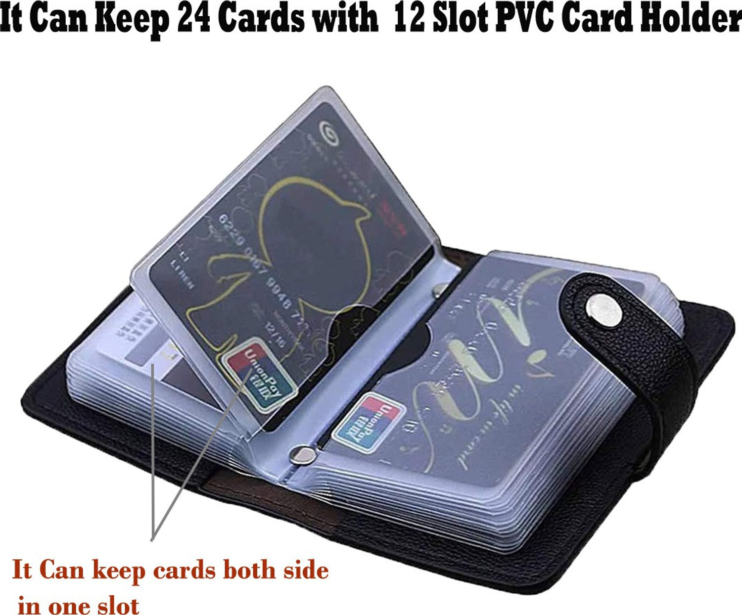 Image of StealODeal Pu Leather Business Visiting Men Women Credit /Debit 24 Card Holder