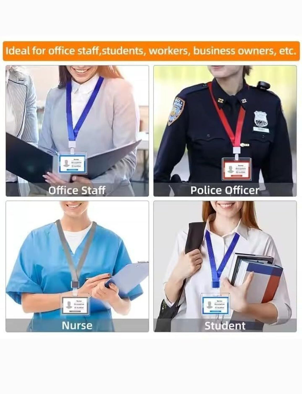 Image of Kejea Plastic ID Badge Holder