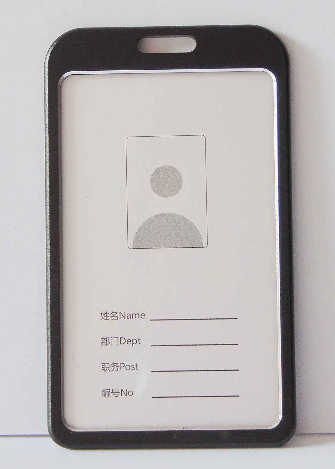 Image of NSSP Vertical i- Cards| Hard Metal ID Card Holder /Badge for Office 1 Card Holder