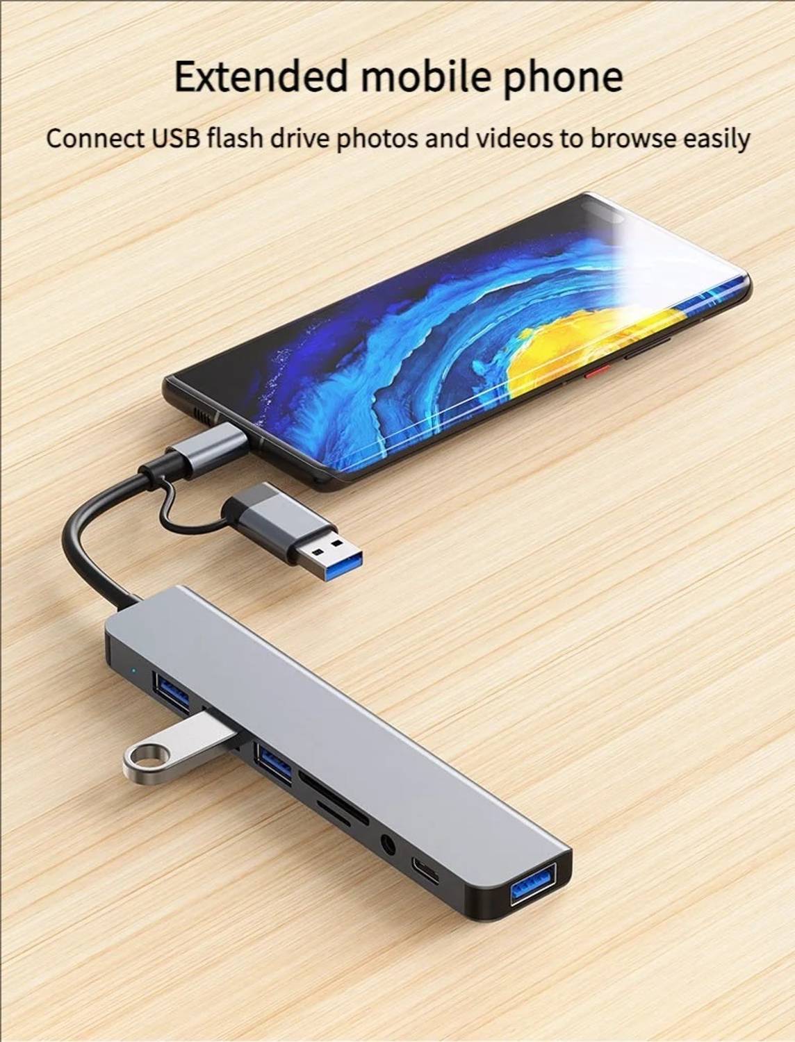 Foxne 8 in 1 USB3.0 C Docking Station - Image 3