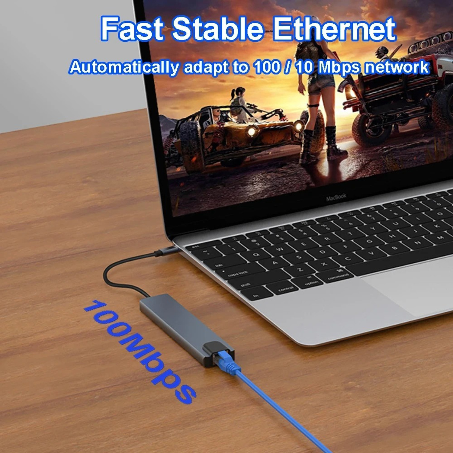 Image of PLUGPULSES 8-in-1 USB C Docking Station with HDMI, Ethernet, SD Card Reader High-Speed 8-in-1 Type-C Hub with HDMI, USB 3.0 & Card Reader USB Hub