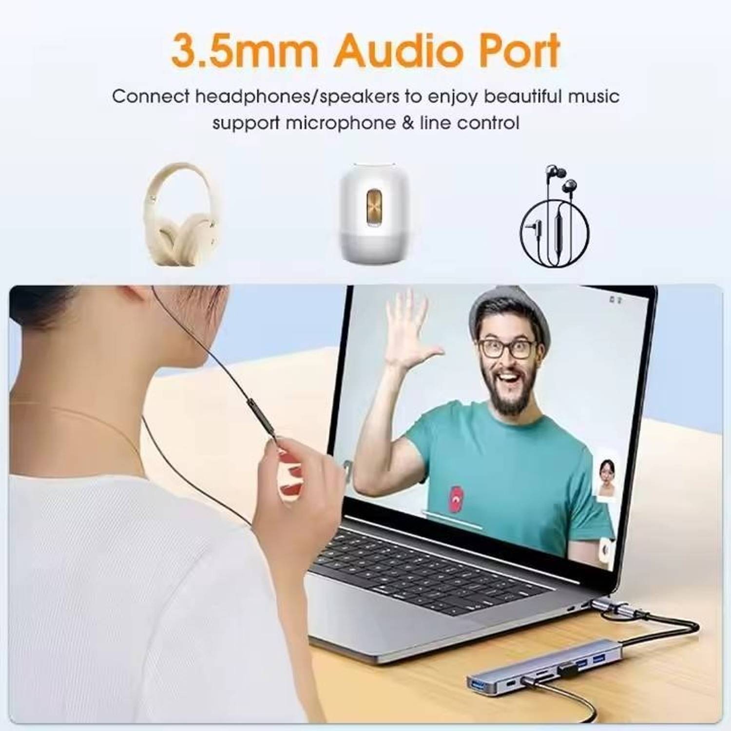 Foxne 8 in 1 USB3.0 C Docking Station - Image 4