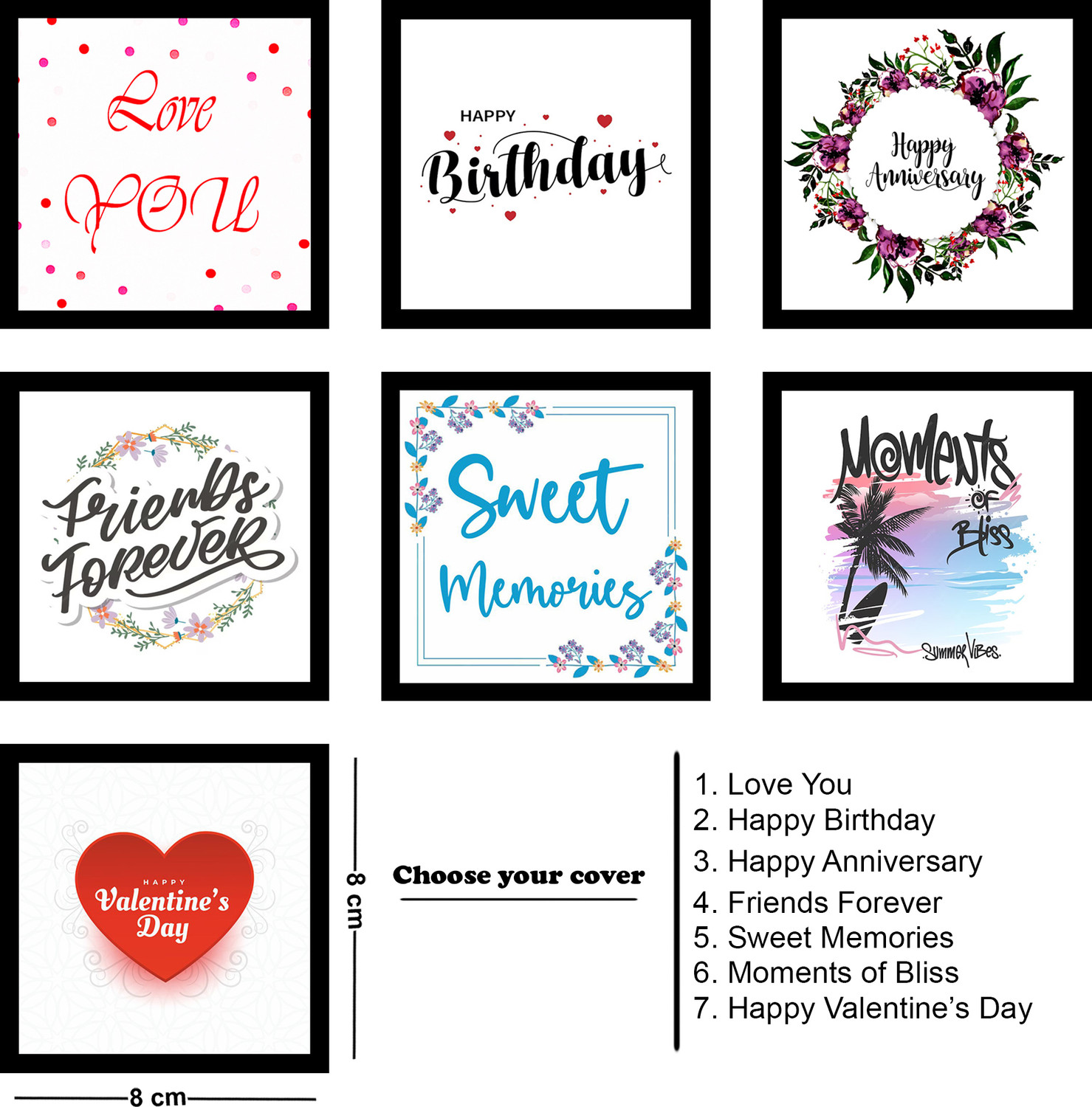 Image of Crafted with passion Photo Gift Box For Birthday , Anniversary & Valentine's Day Greeting Card