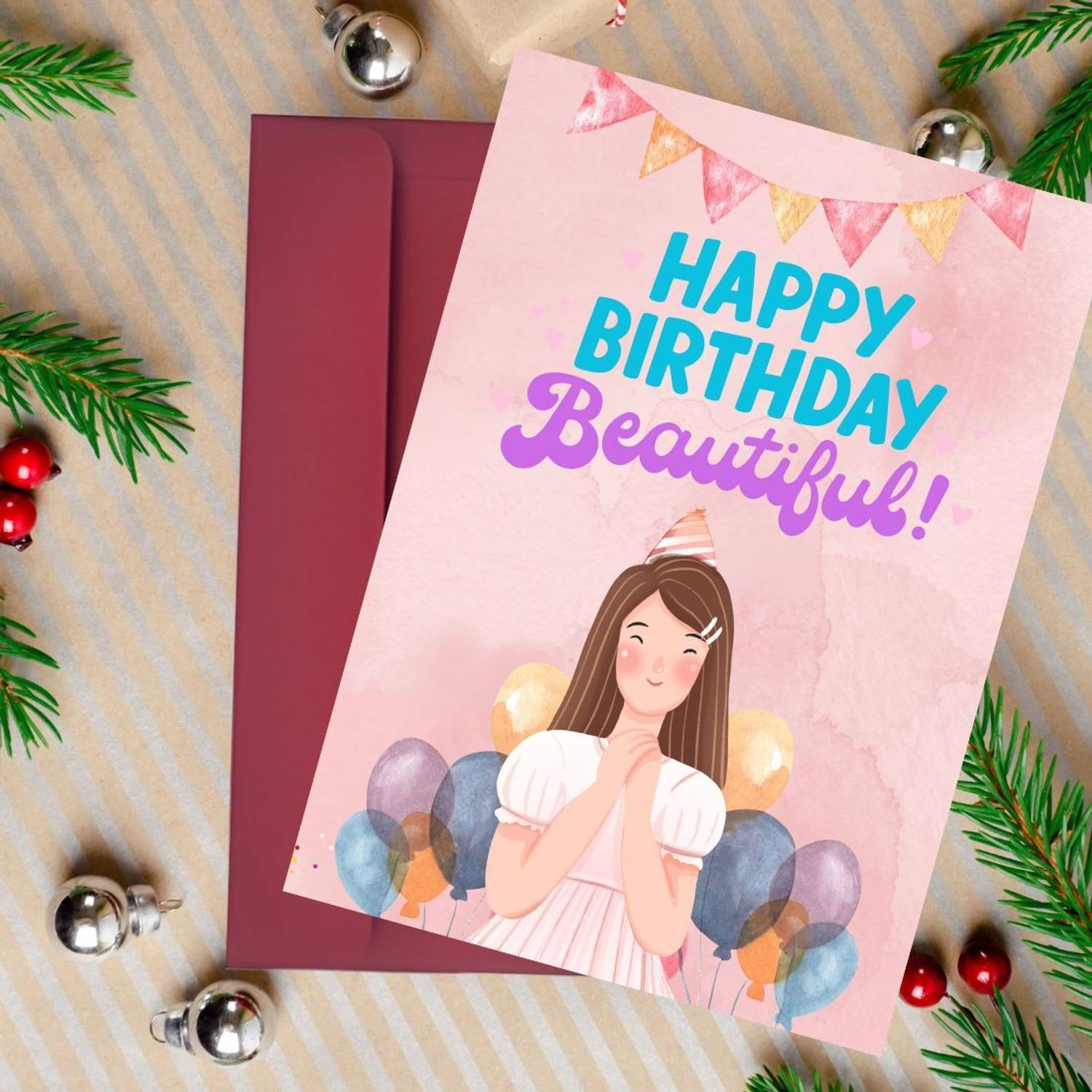 AanyaCentric Kid Girl Birthday Gift 5.8x8.3inches Printed Latest Greeting Card