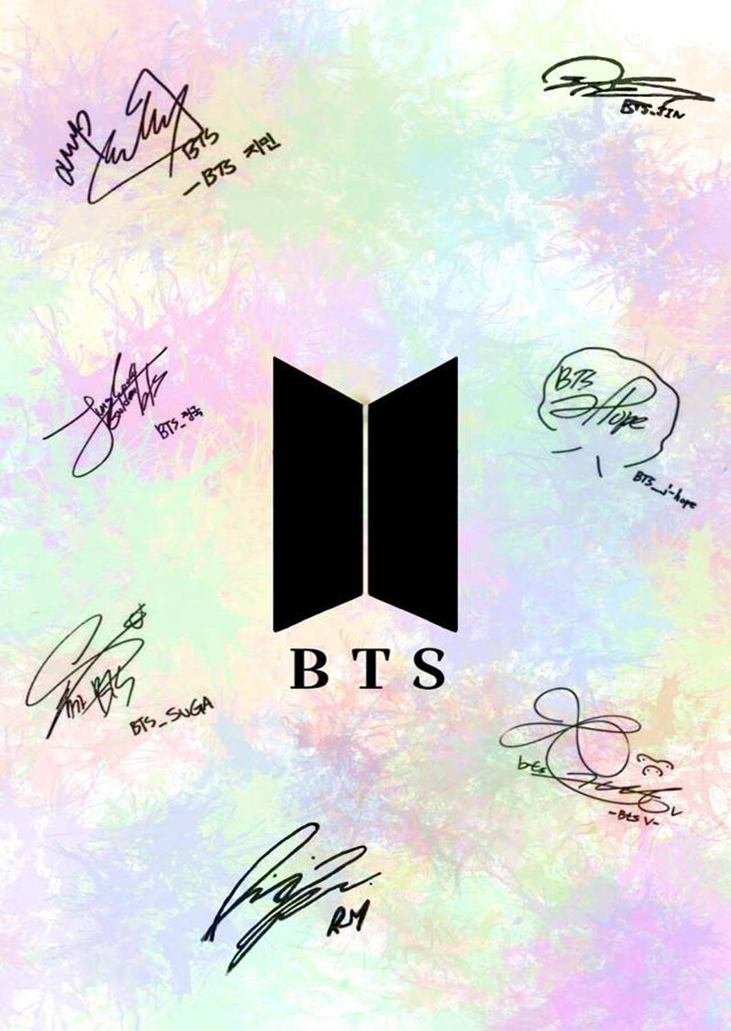 Stylotrendz Pack of 2 A4 Size BTS Signature Card and BTS Army BTS