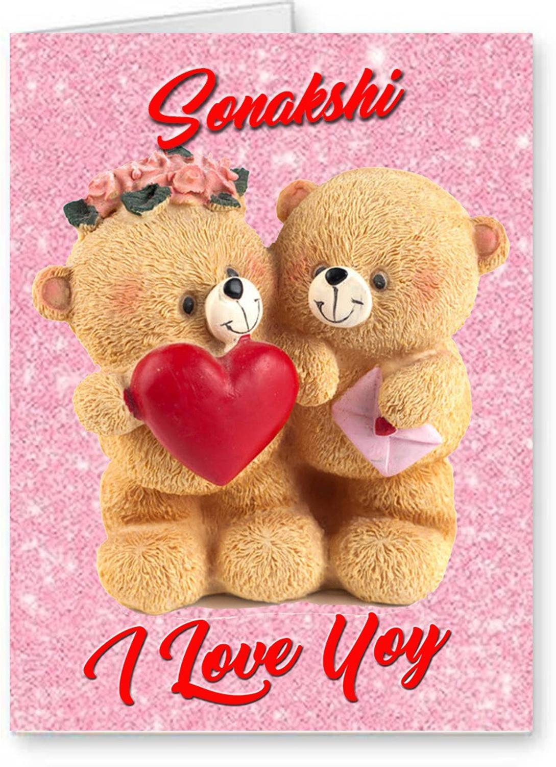 Midas Craft I Love You Sonakshi Greeting Card Price in India - Buy