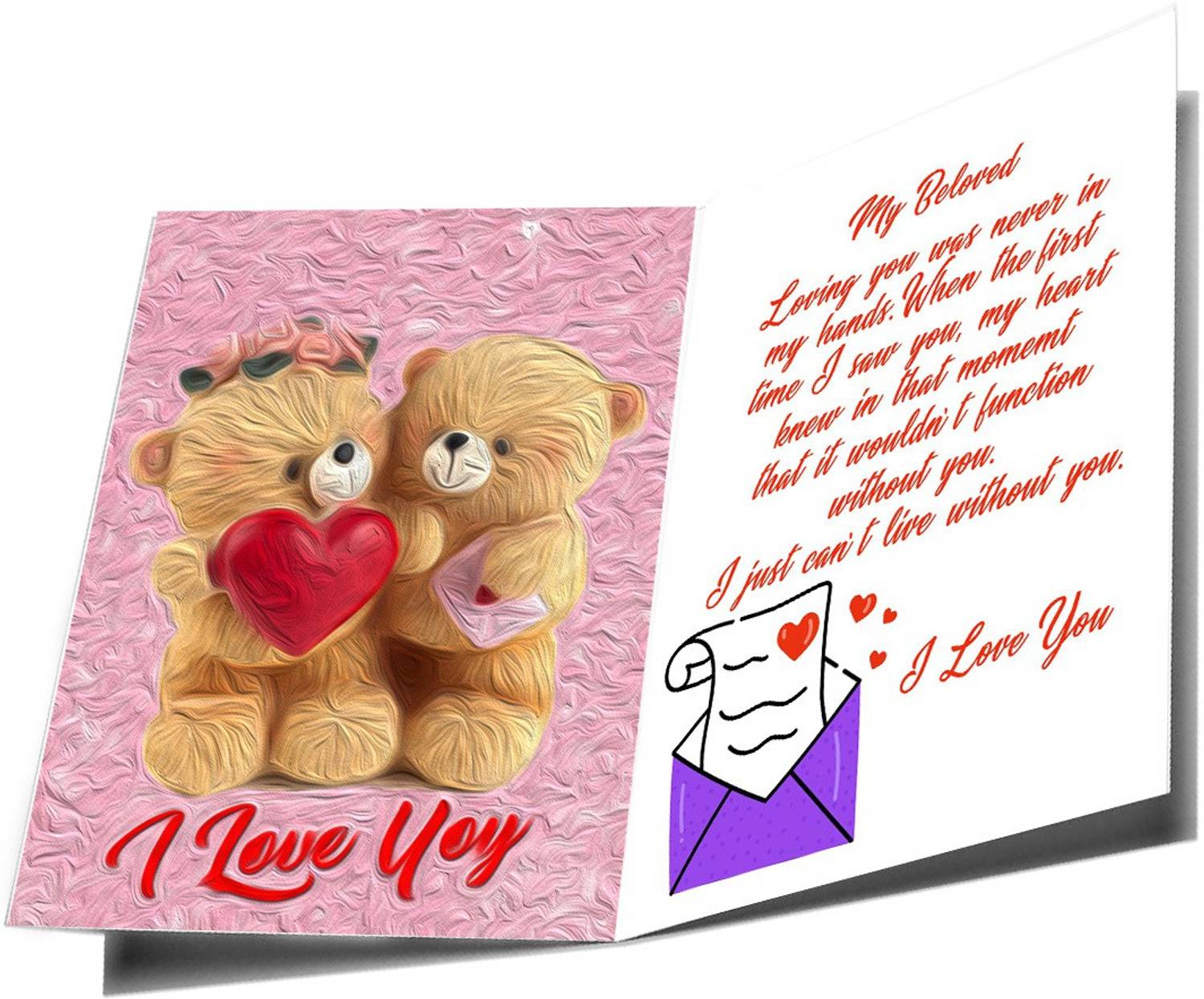 Midas Craft I Love You Sonakshi Greeting Card Price in India - Buy