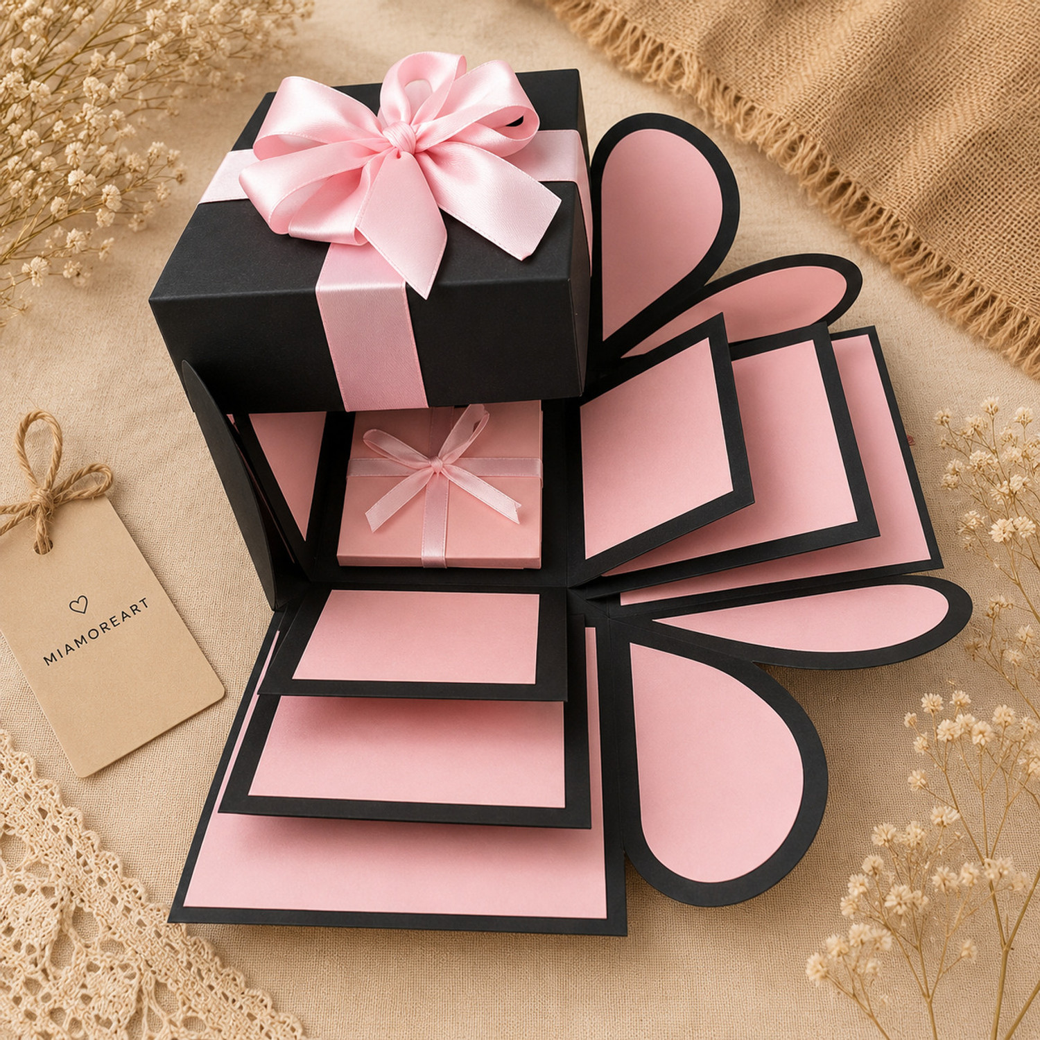 Image of MIAMOREART PINKBOX Greeting Card