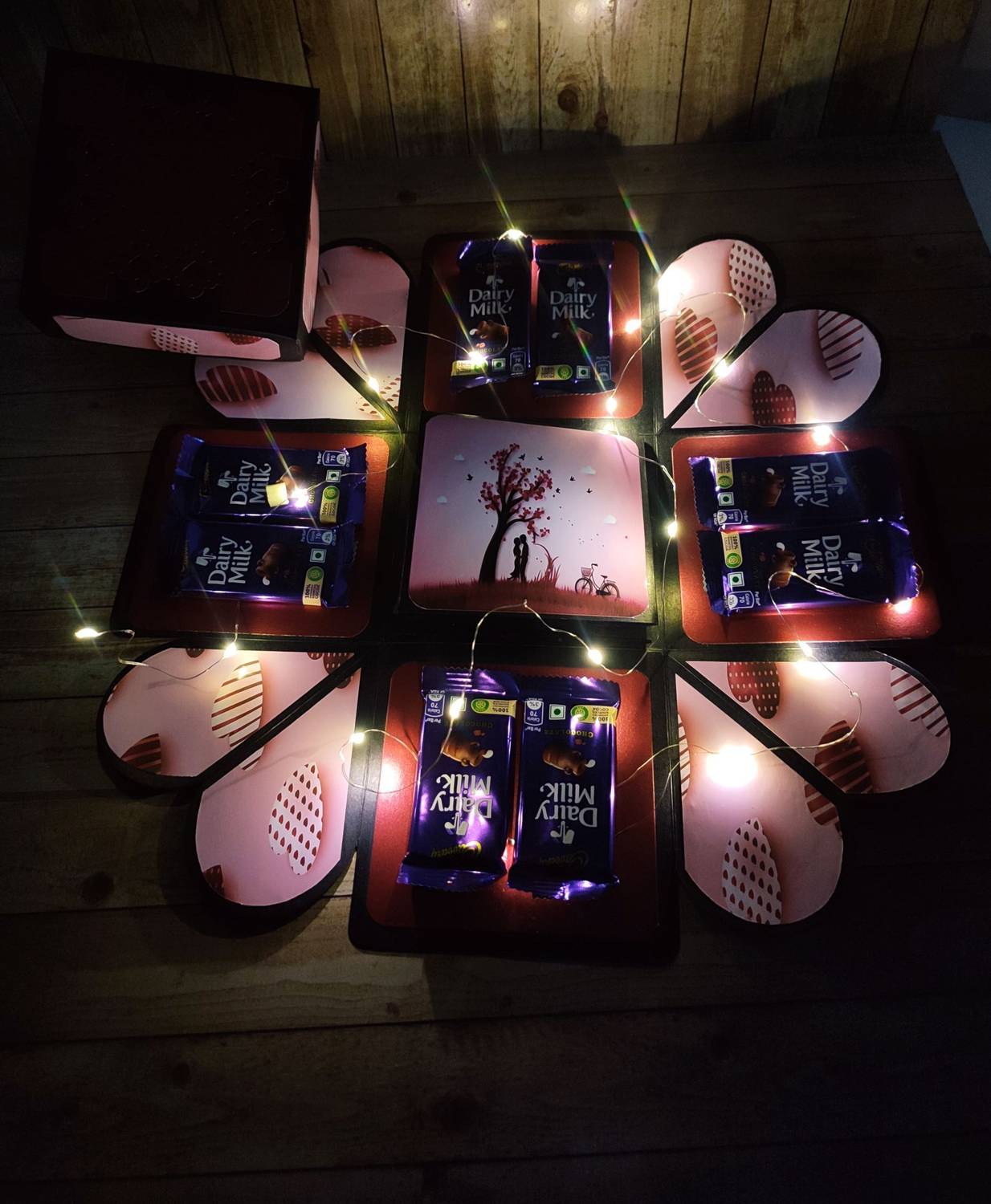 US IDEAL CRAFT Chocolate Explosion Box,Birthday Gift Include cork