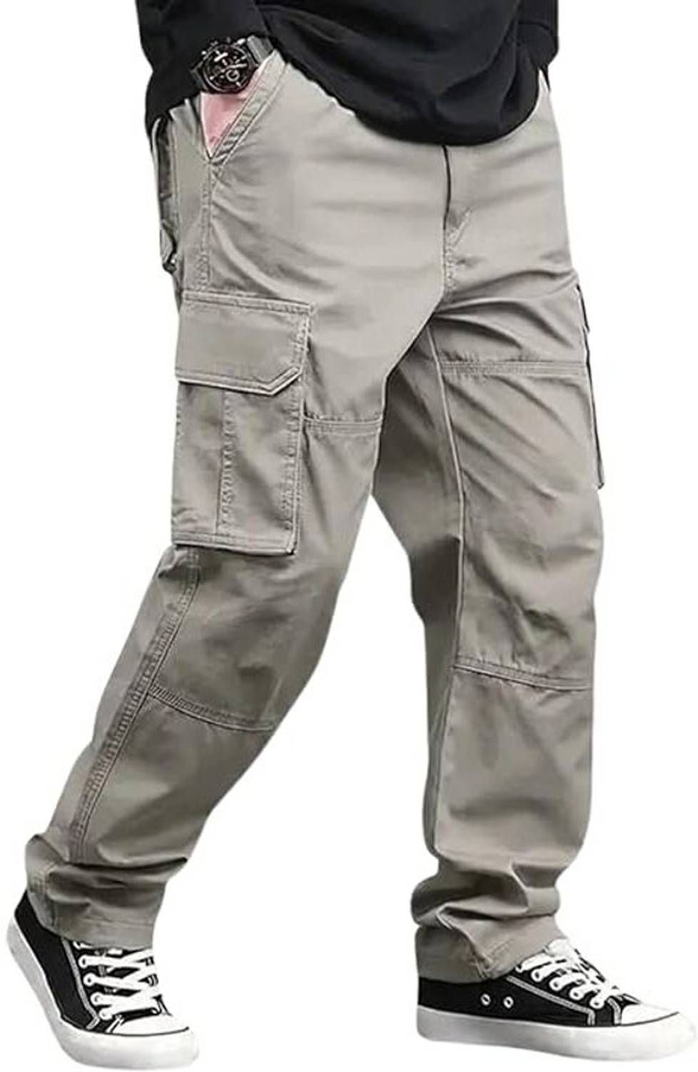 SATVISH Solid Men Grey Track Pants