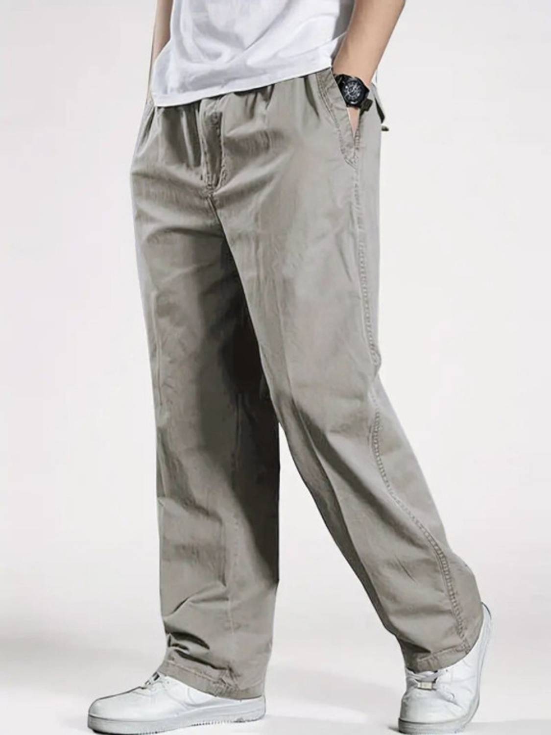MAHADEV Loose Fit Men Grey Trousers - Image 3