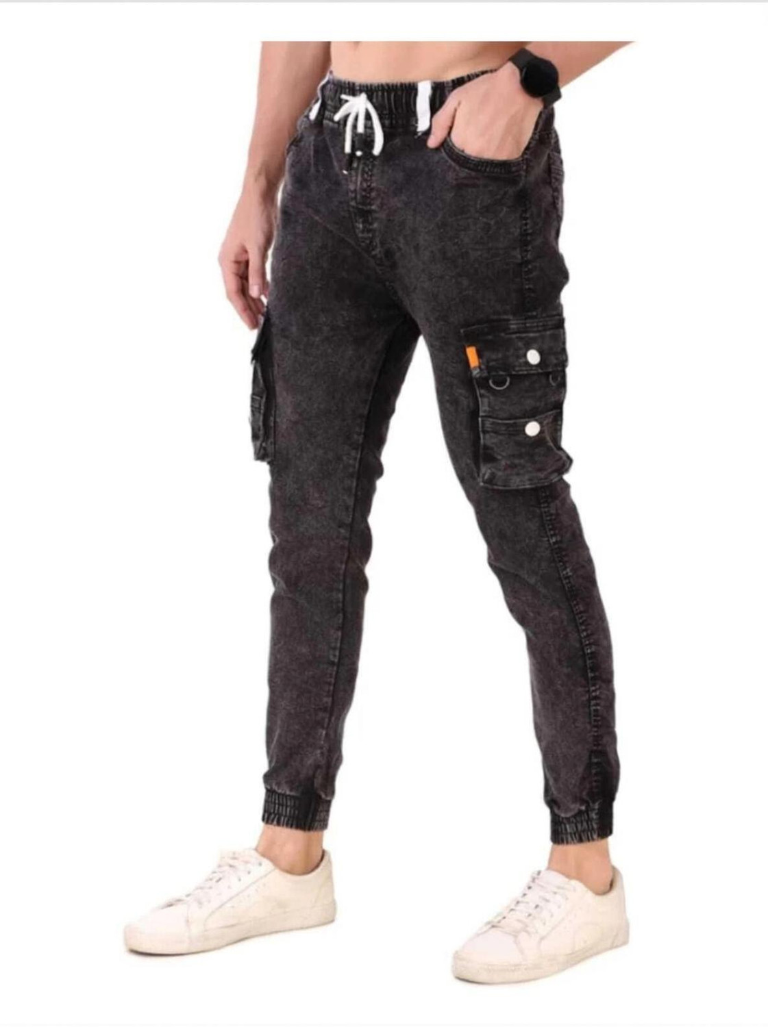 Image of Masher Jogger Fit Men Black Jeans