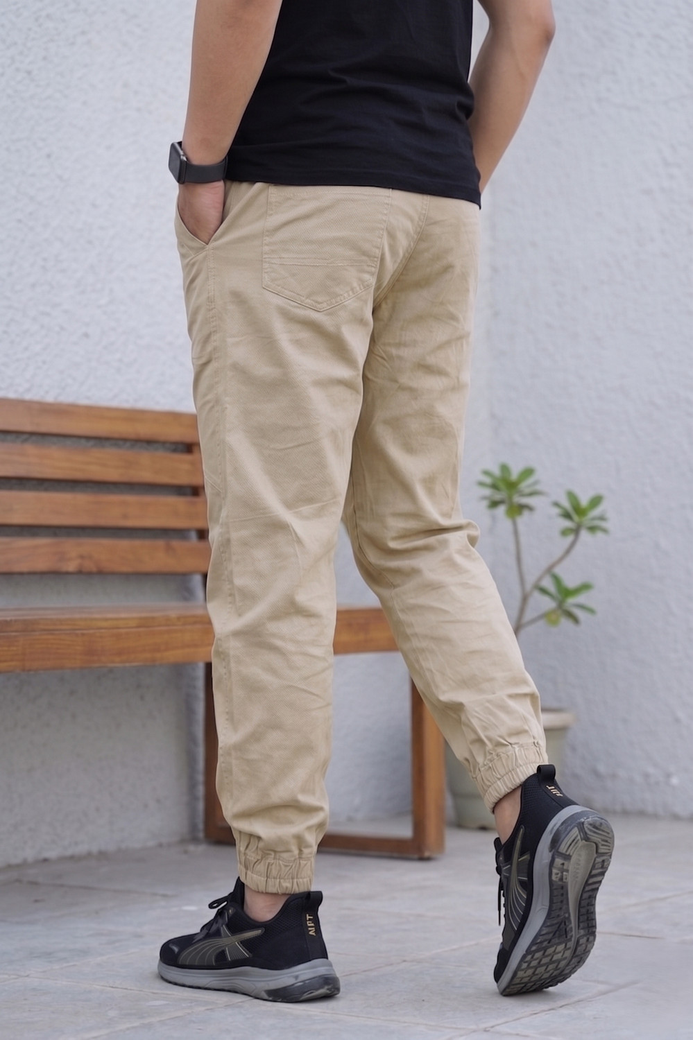 Image of VENRBD Tapered Men Khaki Trousers