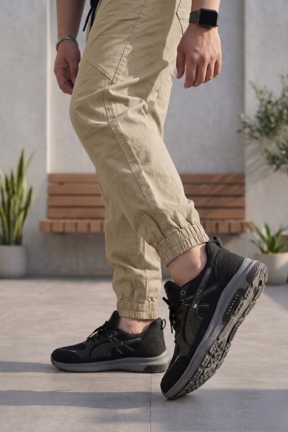 Image of VENRBD Tapered Men Khaki Trousers