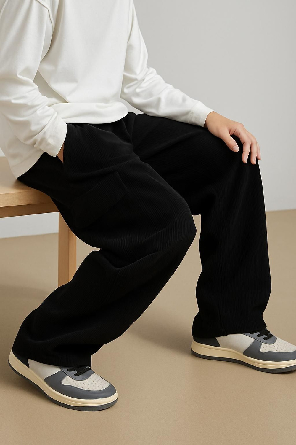 Image of METRONAUT Men's Polyester Drawstring Comfortable Loose Fit Trouser Pant Cargo Men Cargos